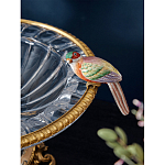 Чаша стеклянная с фигурками разноцветных попугаев на ободке 41 Eden Garden варинант исполнения - 4 | Loft Concept в Омске