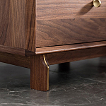 Прикроватный деревянный столик с ящиками Moon Walnut Furniture варинант исполнения - 4 | Loft Concept в Омске