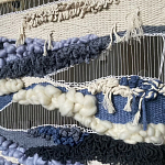 Современное ткачество гобелен в синих оттенках Blue Undine II варинант исполнения - 2 | Loft Concept в Омске