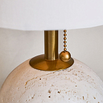 Настольная лампа на круглом основании из натурального камня Bartolomeo варинант исполнения - 2 | Loft Concept в Омске