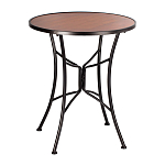 Столик приставной с круглой столешницей на металлическом черном основании Scenical Table варинант исполнения - 1 | Loft Concept в Омске