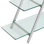 Стеллаж со стеклянными полками на стальном каркасе X-ray варинант исполнения - 5 | Loft Concept в Омске