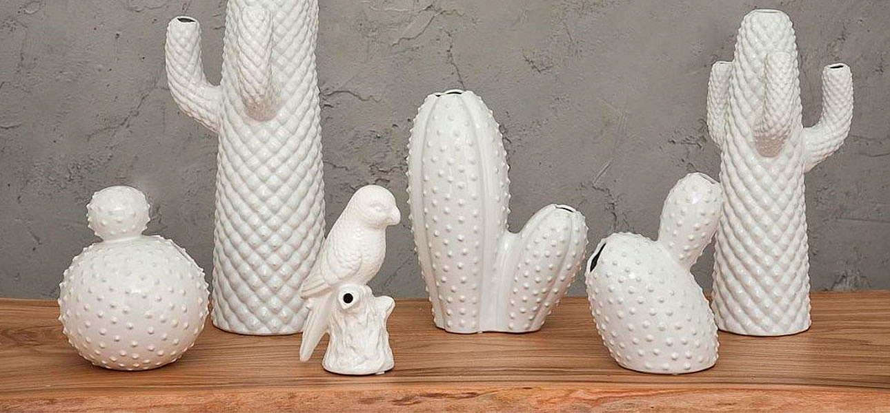 Фигурка керамика белый кактус White Cactus - Loft-Concept в Омске