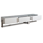 Тумба под телевизор со стеклянным фасадом Modern TumbvTV варинант исполнения - 2 | Loft Concept в Омске