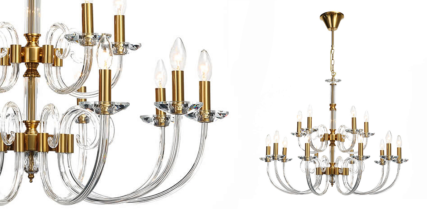 Люстра Twisted Glass Candles Chandelier 15 Люстра Twisted Glass Candles Chandelier 15 - Loft-Concept в Омске