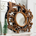 Зеркало настенное с рамой цвета античная бронза Classic Ornament Mirror варинант исполнения - 2 | Loft Concept в Омске