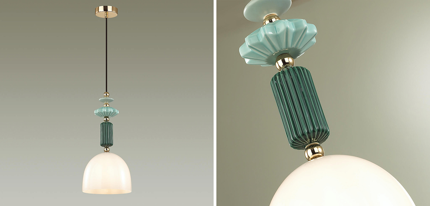 Подвесной светильник Iris hanging lamp green Подвесной светильник Iris hanging lamp green - Loft-Concept в Омске