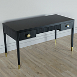 Письменный стол Elsa Dreams Black Шпон дерево с двумя ящиками варинант исполнения - 2 | Loft Concept в Омске
