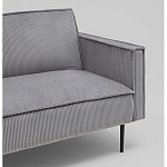 Диван современный вельветовый прямой Worcester Серый варинант исполнения - 3 | Loft Concept в Омске