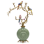 Фарфоровый подсвечник с бронзовым декором Eden Garden варинант исполнения - 1 | Loft Concept в Омске