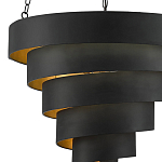 Подвесной светильник в форме спирали черный с золотой внутренней отделкой Warm Glow варинант исполнения - 1 | Loft Concept в Омске