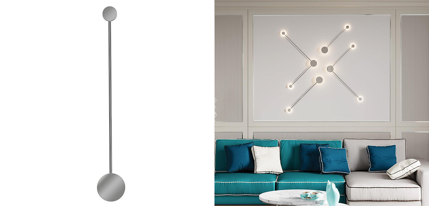 Бра Pin Wall Light Chrome 70 Бра Pin Wall Light Chrome 70 - Loft-Concept в Омске