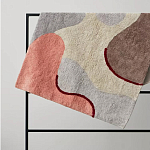 Ковер из хлопка с абстрактным принтом бежевого цвета Elysian Flow Blush варинант исполнения - 6 | Loft Concept в Омске