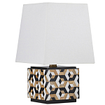 Настольная лампа с фигурным узором и трапециевидным абажуром Сonundrum варинант исполнения - 3 | Loft Concept в Омске