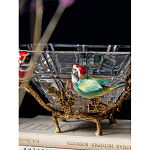 Чаша квадратная из прозрачного стекла с фигурками разноцветных птиц Eden Garden варинант исполнения - 3 | Loft Concept в Омске