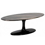 Стол журнальный овальный с столешницей из искусственного мрамора Alonso Gloss варинант исполнения - 2 | Loft Concept в Омске