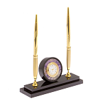 Часы настольные с двумя ручками из натурального камня Stone Clock варинант исполнения - 2 | Loft Concept в Омске