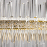 Люстра круглая с прозрачными стеклянными трубками 51 см Nembus варинант исполнения - 9 | Loft Concept в Омске