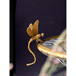 Чаша из прозрачного стекла с рельефным ободком и фигурками стрекоз Eden Garden варинант исполнения - 4 | Loft Concept в Омске