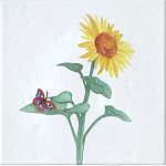 Плитка с узором Подсолнух варинант исполнения - 2 | Loft Concept в Омске