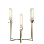 Люстра с 6-ю белыми матовыми плафонами из стекла в форме цилиндра Longitude варинант исполнения - 4 | Loft Concept в Омске