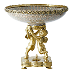Чаша фарфоровая на двух бронзовых ангелах Eden Garden варинант исполнения - 1 | Loft Concept в Омске