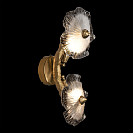 Бра с ветвистыми бронзовыми элементами и стеклянными рифлеными дисками Textured Glass Bra варинант исполнения - 5 | Loft Concept в Омске