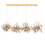 Люстра подвесная из четырех частей с металлическими круглыми элементами Terzani Argent варинант исполнения - 2 | Loft Concept в Омске