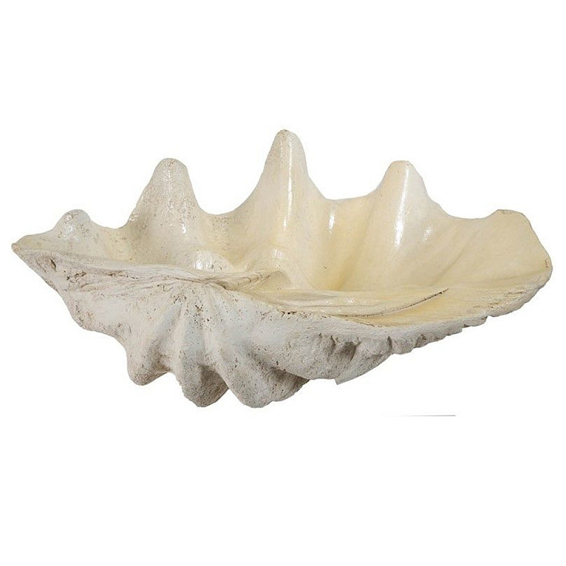 Блюдо декоративное в виде ракушки Seashell Белый Бежевый Блюдо декоративное в виде ракушки Seashell Белый Бежевый в Омске | Loft Concept