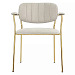 Стул Singer Chair с подлокотниками серый на золотистых ножках варинант исполнения - 1 | Loft Concept в Омске