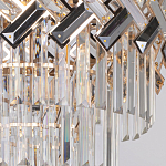 Люстра многоярусная с переплетенными металлическими элементами черного и золотого цвета и прозрачными хрустальными подвесками Empire Chandelier Crystal варинант исполнения - 4 | Loft Concept в Омске