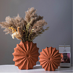 Ваза керамическая в виде круглой терракотовой морской раковины Galapagos варинант исполнения - 2 | Loft Concept в Омске