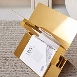 Дизайнерский журнальный стол фигурный золотого цвета Ufuri варинант исполнения - 2 | Loft Concept в Омске