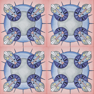 Плитка дизайнерская с узором Экипаж