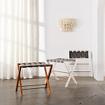 Настенный светильник с подвесками из деревянных бусин молочного цвета Wooden Beads Wall Lamp варинант исполнения - 2 | Loft Concept в Омске