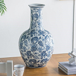 Ваза с классическим узором шинуазри синего цвета Blue & White Ornament  варинант исполнения - 5 | Loft Concept в Омске