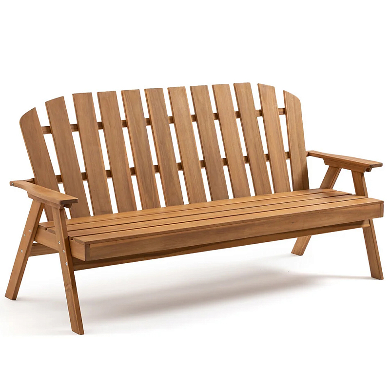 Садовая скамья из массива акации Ruth Wooden Bench Коричневый Садовая скамья из массива акации Ruth Wooden Bench Коричневый в Омске | Loft Concept