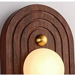 Настенный светильник с деревянным резным основанием Wood Wall Lamp варинант исполнения - 1 | Loft Concept в Омске