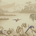 Обои ручная роспись Le Brésil Amarelo Sepia варинант исполнения - 2 | Loft Concept в Омске