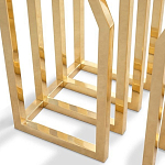 Консоль с чёрной столешницей и золотым фигурным основанием Cosmo варинант исполнения - 1 | Loft Concept в Омске