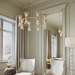 Люстра круглая с фактурными абажурами из тонких металлических палочек Wild Thorns варинант исполнения - 3 | Loft Concept в Омске