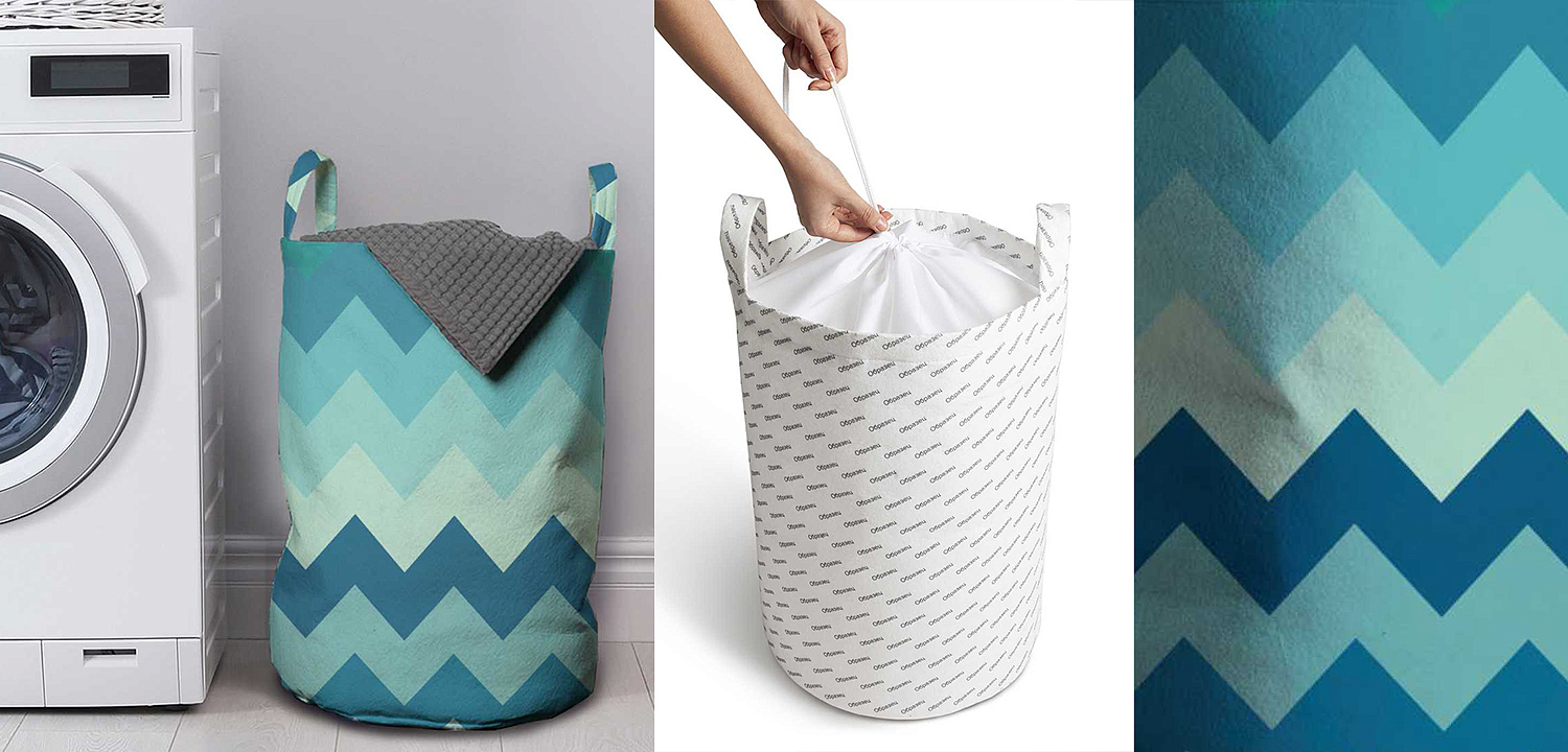 Корзина Blue Chevron Basket Корзина Blue Chevron Basket - Loft-Concept в Омске