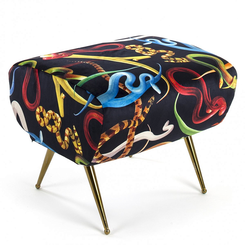 Оттоманка Seletti Pouf Snakes Мульти Латунь в Омске | Loft Concept 