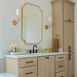 Зеркало в золотой деревянной раме Riviera варинант исполнения - 4 | Loft Concept в Омске