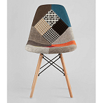 Пластиковый стул на ножках из массива бука Eames Пэчворк варинант исполнения - 4 | Loft Concept в Омске