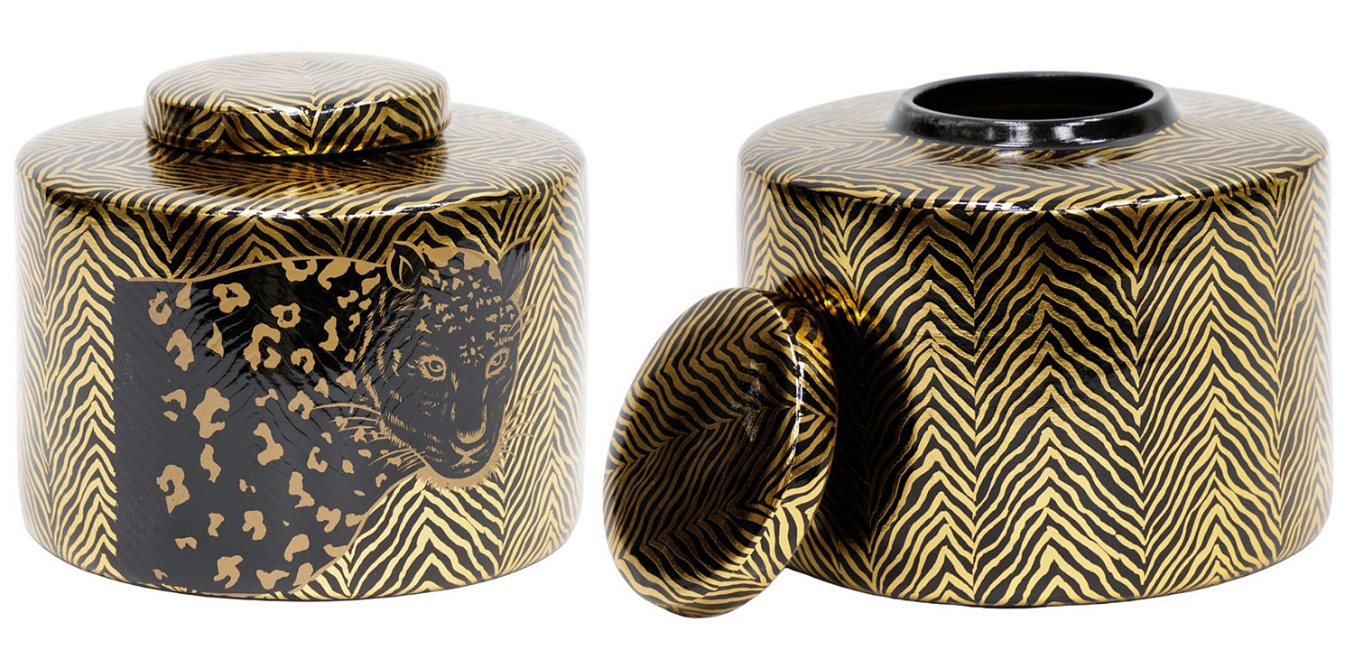 Ваза Leopard Vase black and gold 18 Ваза Leopard Vase black and gold 18 - Loft-Concept в Омске