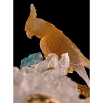 Люстра круглая на золотом каркасе с птичками и цветочным декором Miscellaneous herbs варинант исполнения - 3 | Loft Concept в Омске