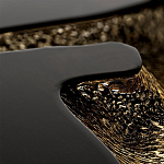 Дизайнерский журнальный стол круглый с декоративным расколом в центре стола Flaming варинант исполнения - 1 | Loft Concept в Омске