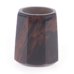 Подсвечник из натурального камня обсидиан со свечой Stone Candlestick варинант исполнения - 1 | Loft Concept в Омске