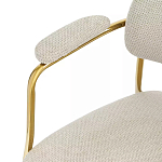 Стул Singer Chair с подлокотниками серый на золотистых ножках варинант исполнения - 6 | Loft Concept в Омске